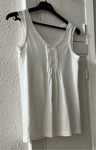 Conjunto top y cárdigan blanco PG