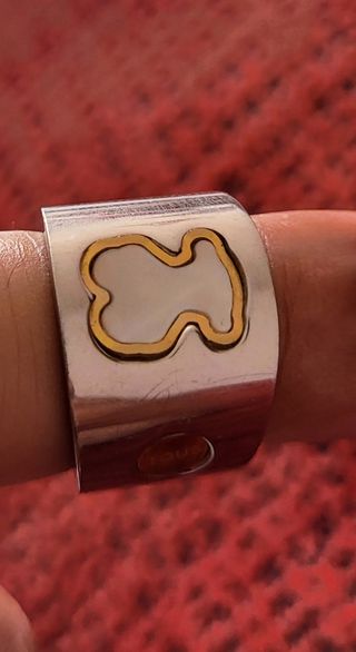 Anillo Tous plata y oro