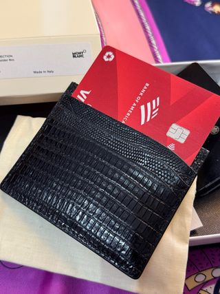 Tarjetero Montblanc Piel Negra