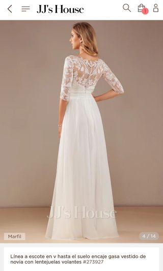 Vestido novia boho talla L