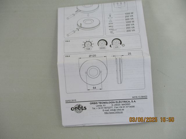 DETECTOR DE MOVIMIENTO O PRESENCIA ORBIS CIRCUMAT