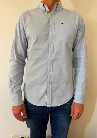 Camisa Oxford Tommy Hilfiger Azul