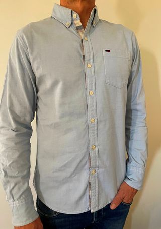 Camisa Oxford Tommy Hilfiger Azul