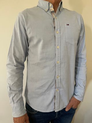 Camisa Oxford Tommy Hilfiger Azul