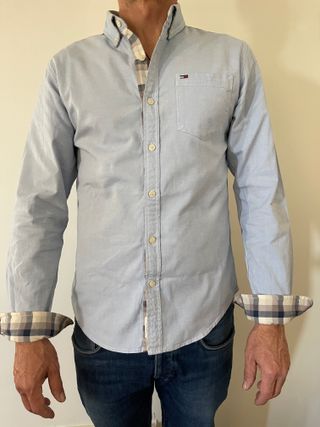 Camisa Oxford Tommy Hilfiger Azul