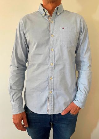 Camisa Oxford Tommy Hilfiger Azul