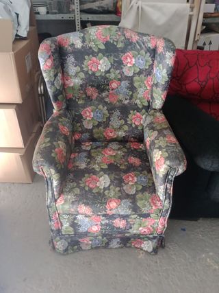 Sillón floral vintage