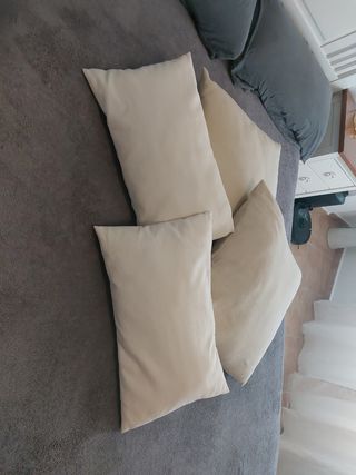 Cojines Zara - 4 ud. Beige con relleno.