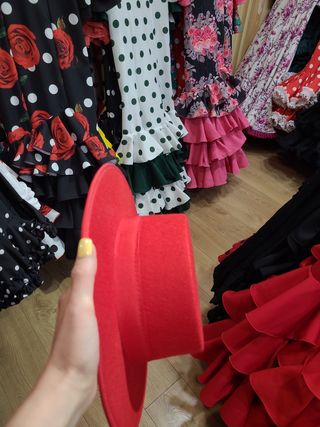 Sombrero Cordobés forrado Rojo.Tallas 54,56,58,60 