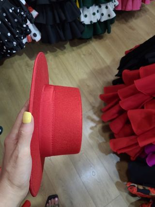 Sombrero Cordobés forrado Rojo.Tallas 54,56,58,60 