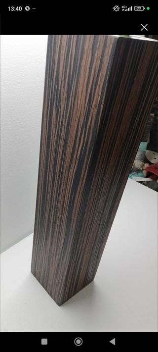 Vaso legno zebrato marrone nero