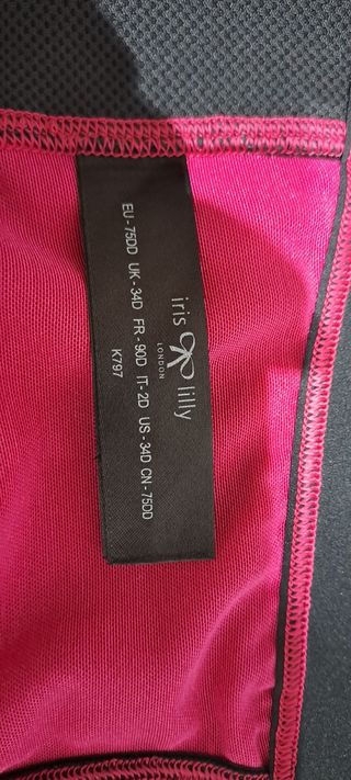 Reggiseno sportivo Hunkemoller rosa-grigio