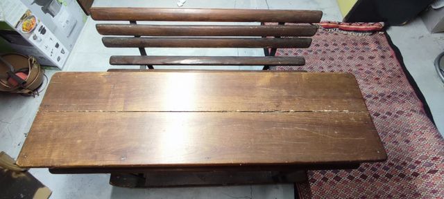 Banco scuola antico legno ferro Smontabile