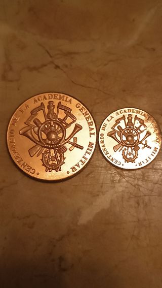 2 Monedas Centenario Academia Militar