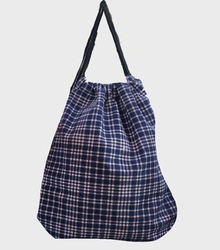 Bolso , mochila, cuadros azul