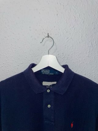 Polo Ralph Lauren Algodon Azul Marino Logo Rojo L