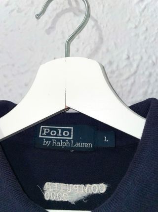 Polo Ralph Lauren Algodon Azul Marino Logo Rojo L