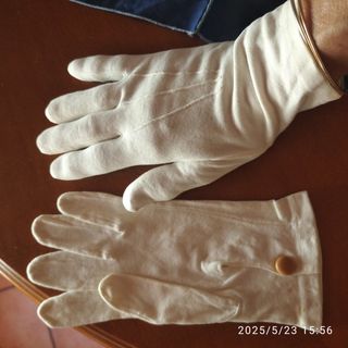 Guantes blancos algodón - 6 pares