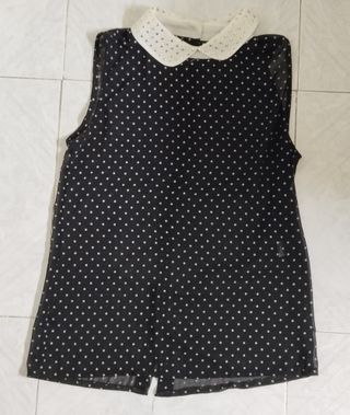 Blusa fina de lunares