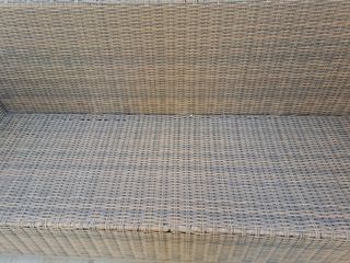 Sofá ratán jardín - Azul y marrón