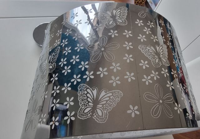 Lampadario metallo grigio argento