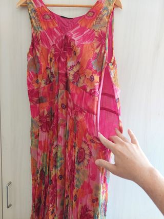 Vestido 5 floral mujer ceremonia talla grande