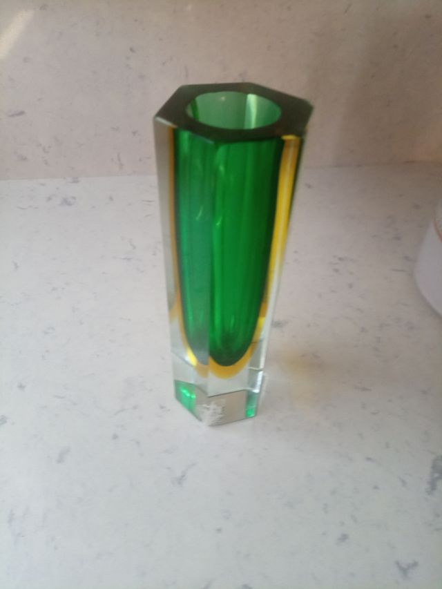 Vasi Murano vintage, vetro verde