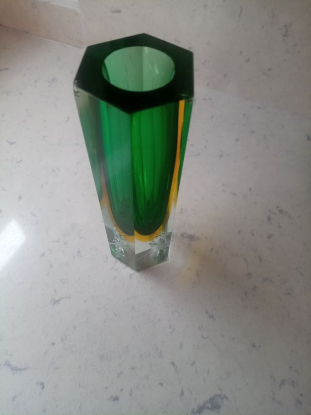 Vasi Murano vintage, vetro verde