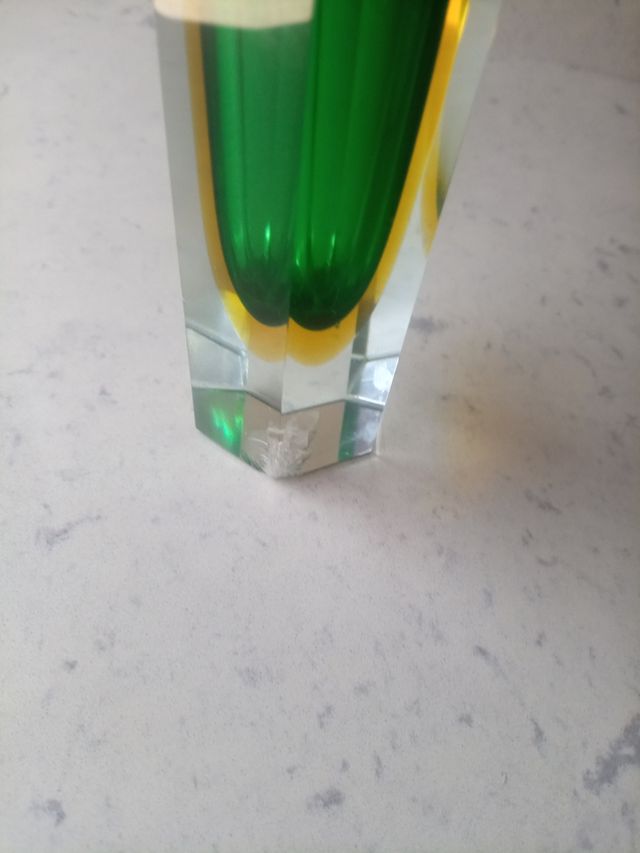Vasi Murano vintage, vetro verde
