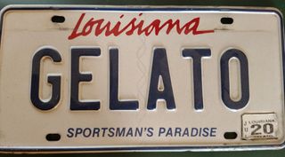 Targa Louisiana Gelato personalizzata