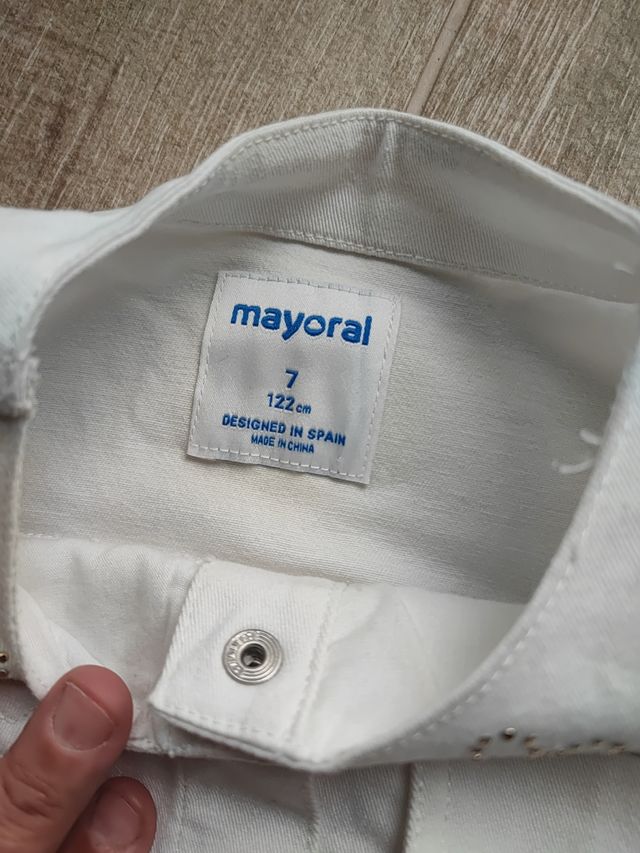 Chaqueta vaquera blanca Mayoral - Talla 7