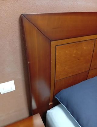 Cabecero cama madera maciza