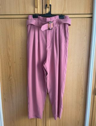 Pantalones rosa Stradivarius c/cinturon