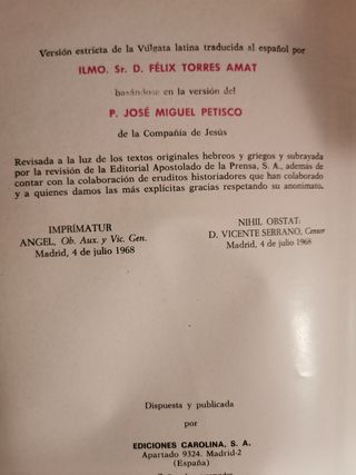 La sagrada Biblia