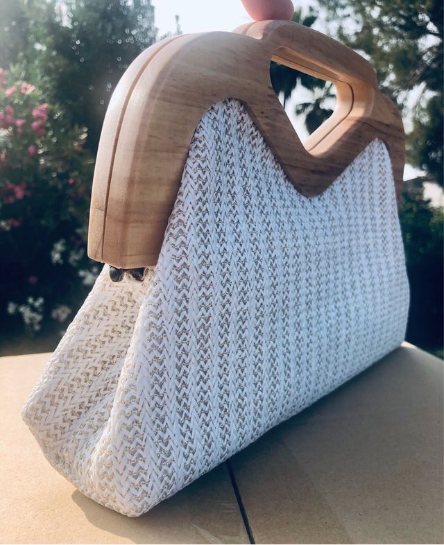 Bolso Mano Beig - Madera
