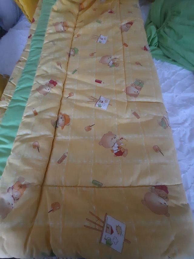 Edredón infantil - amarillo y verde