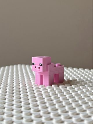 Lego Minecraft Maiale Rosa piccolo cucciolo