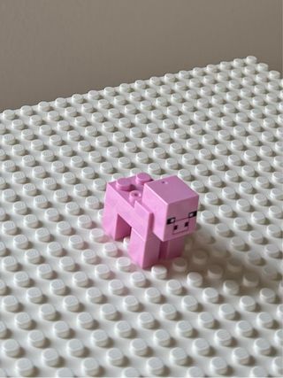 Lego Minecraft Maiale Rosa piccolo cucciolo
