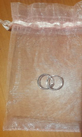 Pendientes aro oro blanco 