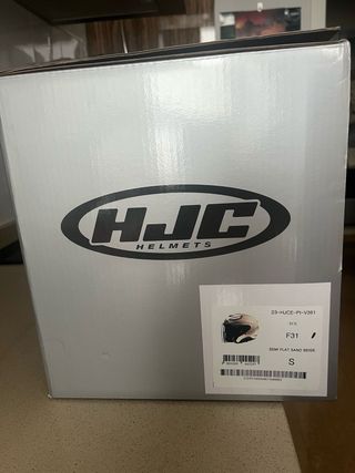 Casco moto HJC beige