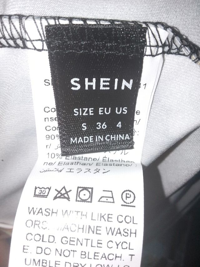 Vestido Shein- leopardo blanco y negro