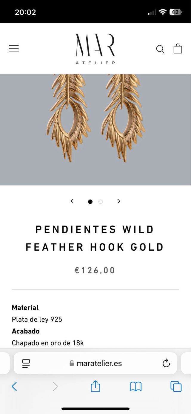 Pendientes MAR Atelier Wild Feather