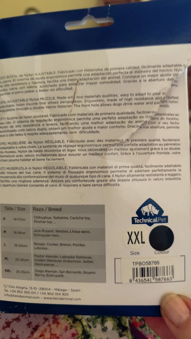 Bozal XXL TechnicalPet - Regolabile