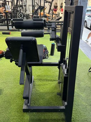 Máquina femoral sentada con pesas