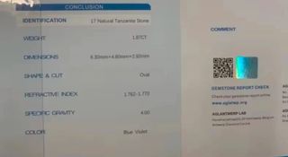 Pulsera Tanzanita Natural plata 925 laminado oro 