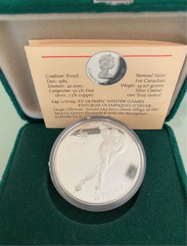 Moneda Plata 925 Proof - Calgary 1988