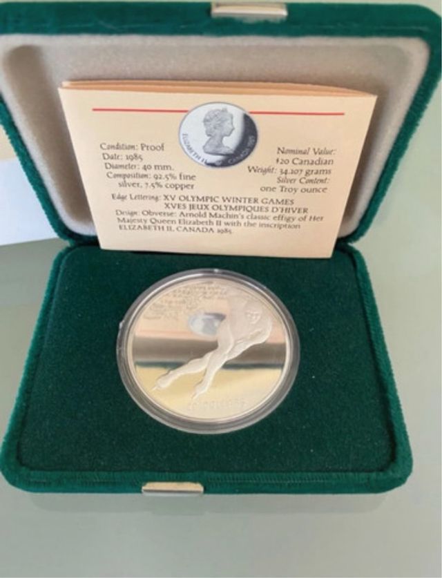 Moneda Plata 925 Proof - Calgary 1988