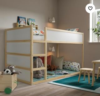 Estructura cama reversible Kura Ikea + colchón