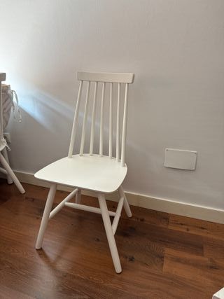 Silla comedor nórdica blanca - madera