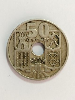 Moneda 50 Céntimos España 1949